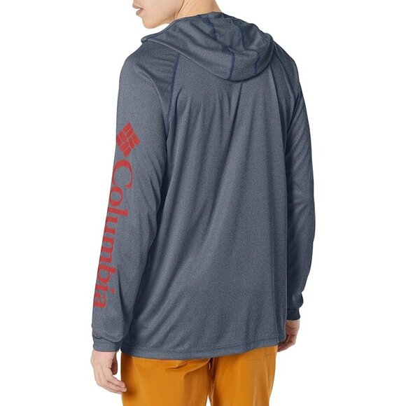 Men's Columbia PFG Terminal Tackle Heather Long Sleeve T-Shirt Large Carbon Heat - Picture 2 of 7